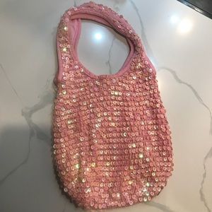 Pink sequin bag